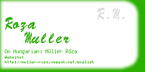 roza muller business card